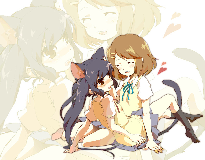 nakano azusa and hirasawa yui (k-on!) drawn by poth