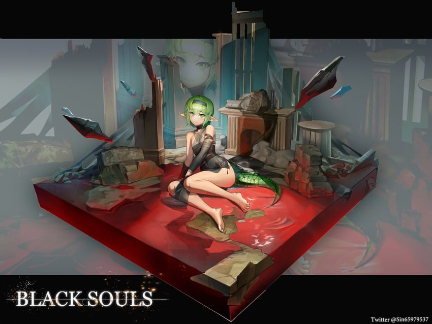 bill (black souls and 1 more) drawn by sin_(sintrybest)
