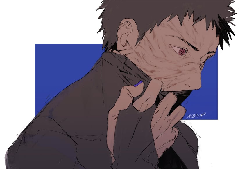 uchiha obito (naruto and 1 more) drawn by zifletts