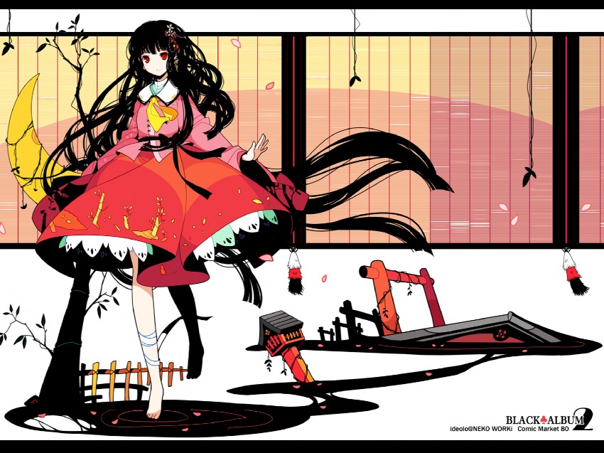 houraisan kaguya (touhou) drawn by ideolo