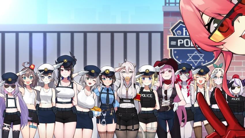 mori calliope, sakura miko, oozora subaru, shirogane noel, shishiro botan, and 9 more (hololive and 6 more) drawn by dasdokter
