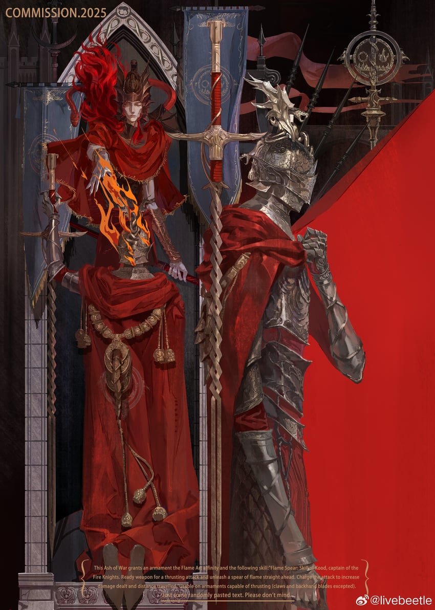 messmer the impaler and fire knight kood (elden ring and 1 more) drawn by siyemmm