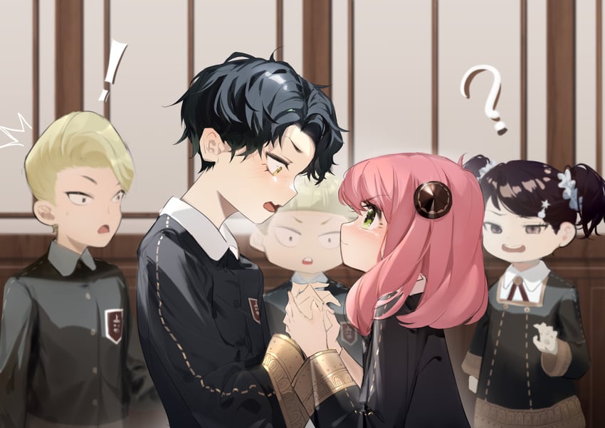 anya, damian desmond, becky blackbell, ewen egeburg, and emile elman (spy x family) drawn by ahivemind