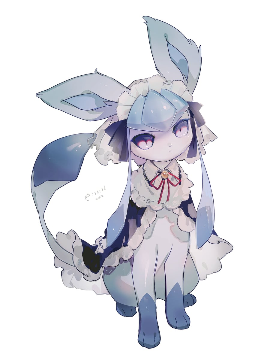 glaceon (pokemon and 1 more) drawn by hideko_(l33l3b)