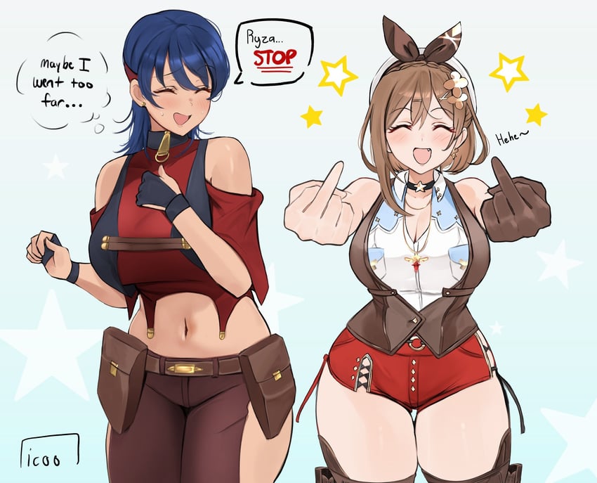 reisalin stout and carmen99 (atelier and 3 more) drawn by icoo