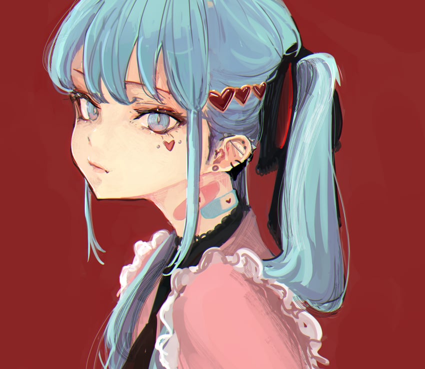 hatsune miku (vocaloid and 1 more) drawn by higemu