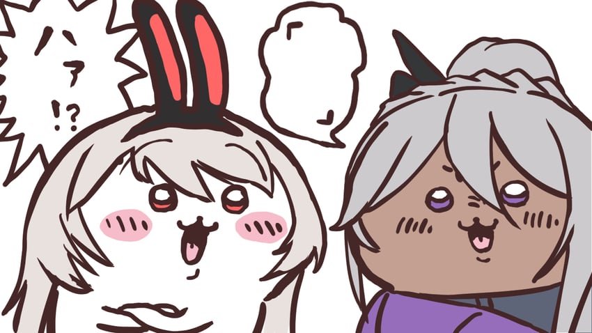 krolik and nemesis (girls' frontline and 2 more) drawn by meimushi