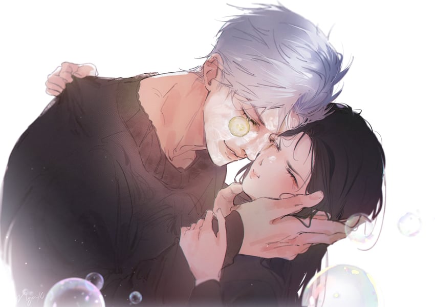 protagonist and sylus (love and deepspace) drawn by ng_ai0