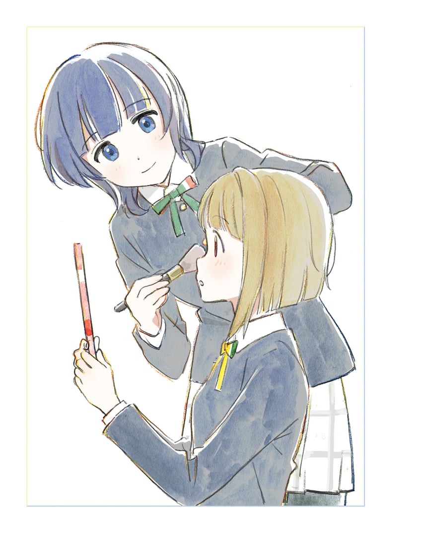 nakasu kasumi and asaka karin (love live! and 1 more) drawn by mebachi