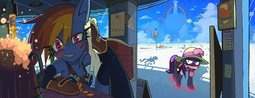 twilight sparkle and rainbow dash (my little pony and 1 more) drawn by gashi-gashi