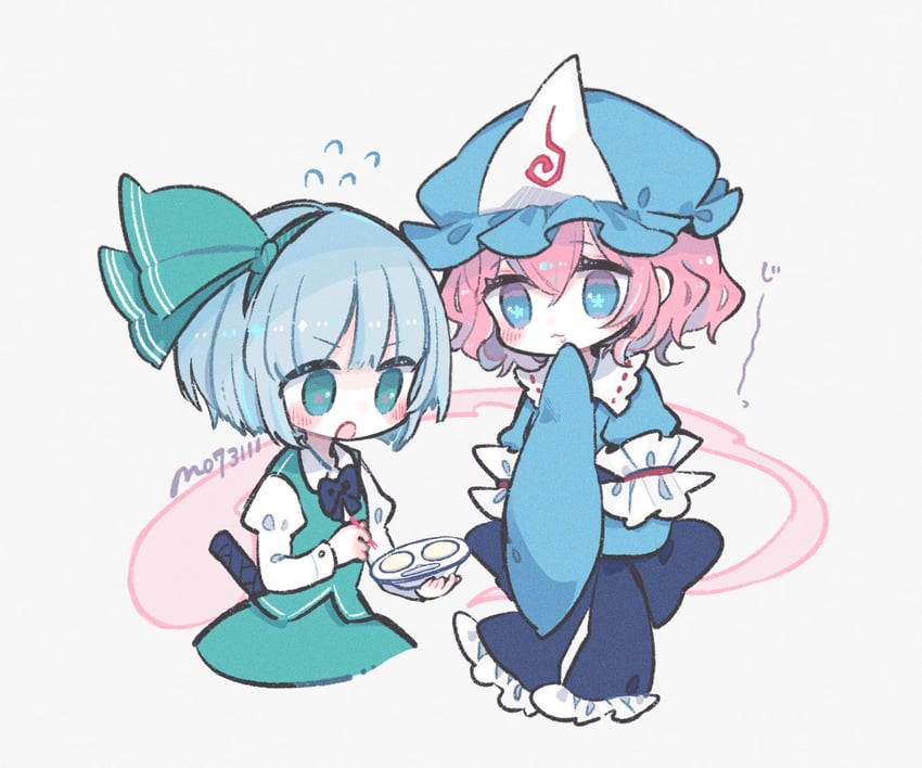 konpaku youmu and saigyouji yuyuko (touhou) drawn by m_(m073111)
