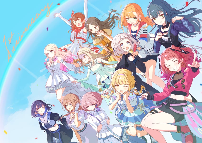 shinosawa hiro, fujita kotone, hanami ume, hanami saki, tsukimura temari, and 7 more (idolmaster and 1 more) drawn by misuzu0342