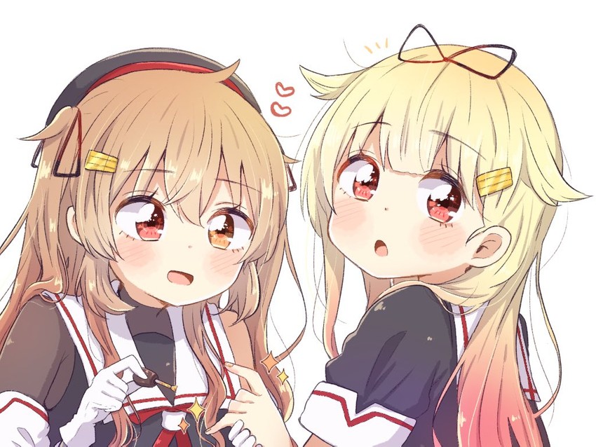 yuudachi, yuudachi kai ni, murasame, and murasame kai ni (kantai collection) drawn by ren_kun