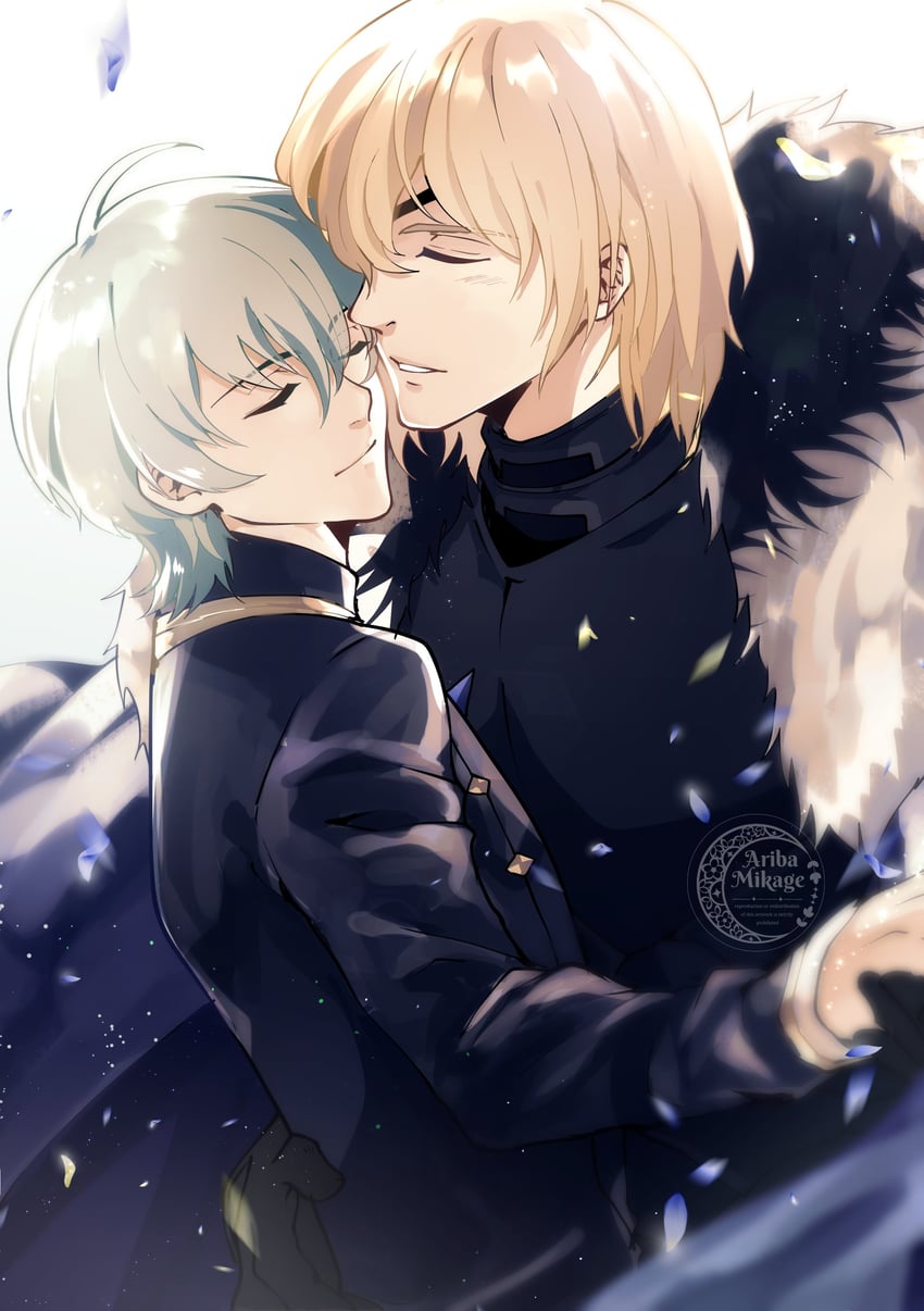 dimitri alexandre blaiddyd and male byleth (fire emblem and 1 more) drawn by aribamikage
