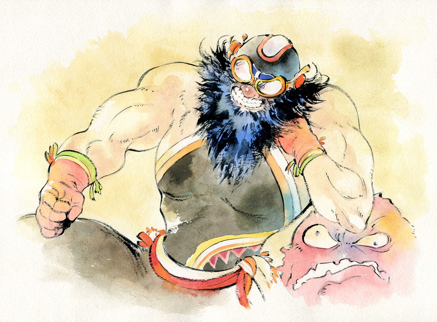 ultros and cid (final fantasy and 2 more) drawn by agahari