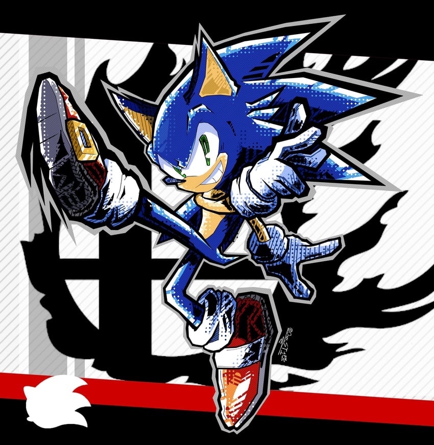 sonic the hedgehog (sonic and 1 more) drawn by over_st1