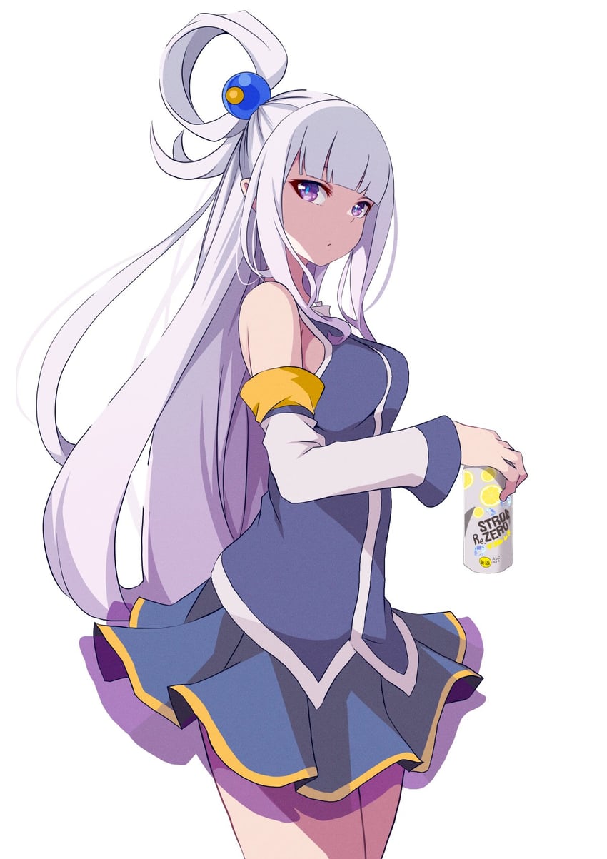 aqua and emilia (kono subarashii sekai ni shukufuku wo! and 1 more) drawn by yasehattagi