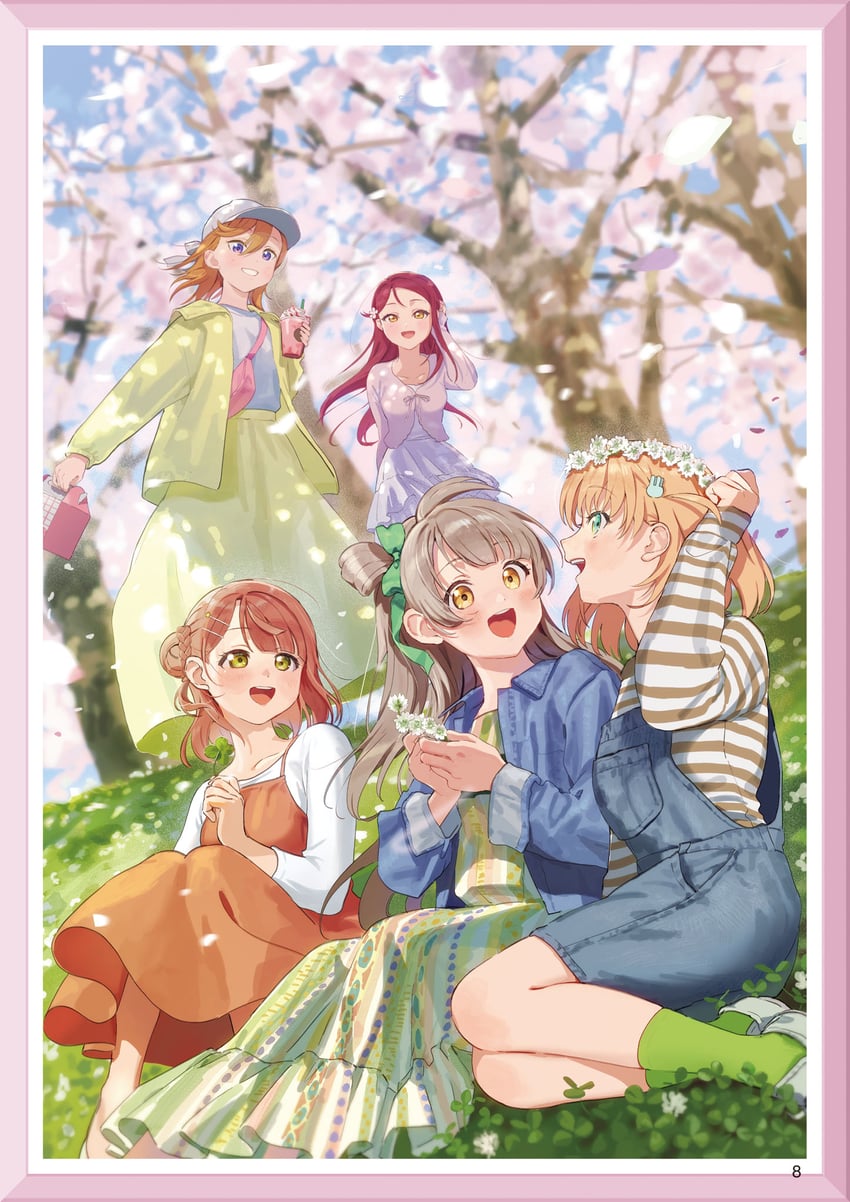 hinoshita kaho, minami kotori, sakurauchi riko, uehara ayumu, and shibuya kanon (love live! and 6 more) drawn by mananasu