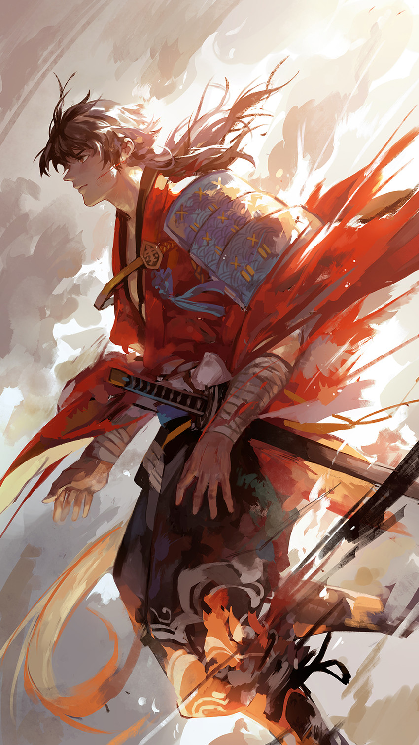 mutsu-no-kami yoshiyuki (touken ranbu) drawn by han_yijie