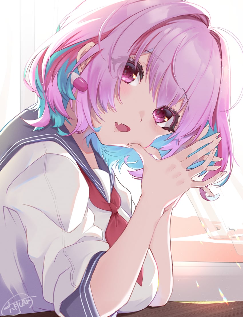 yumemi riamu (idolmaster and 2 more) drawn by rokugatsu_shigure