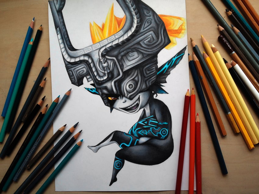 midna (the legend of zelda and 1 more) drawn by polaara