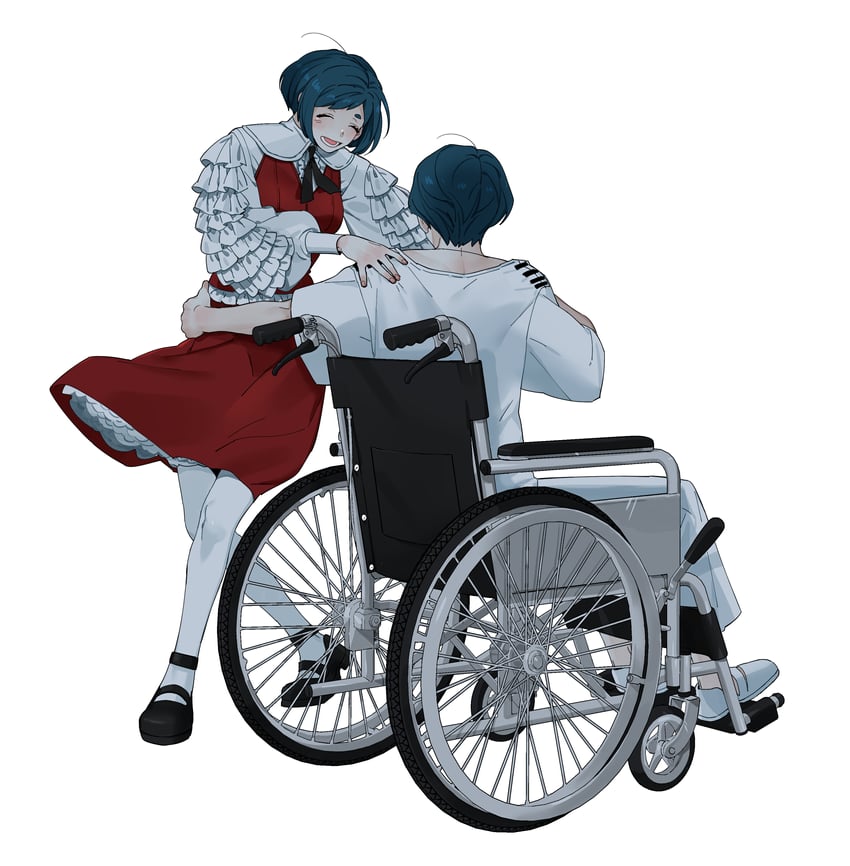 fukurai azami and meguriya ayumu (toshi densetsu kaitai center) drawn by maelo