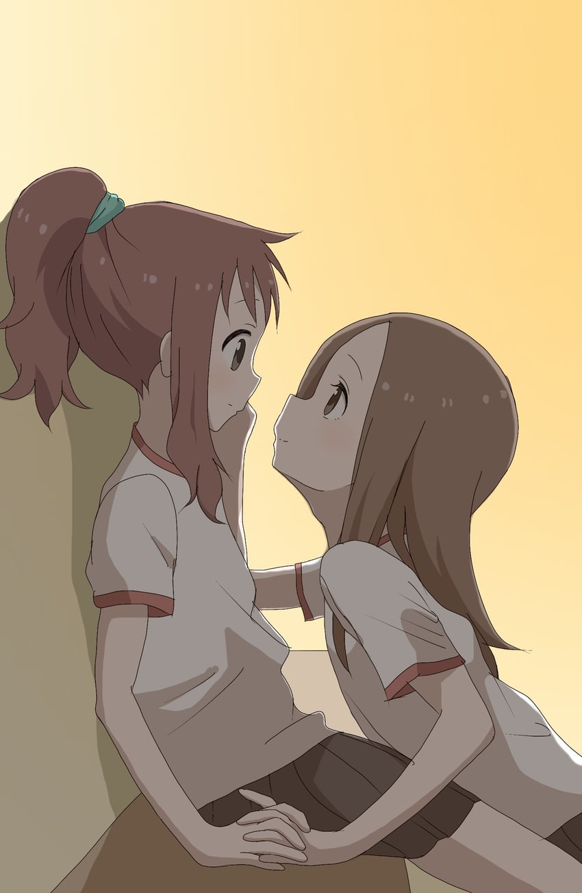 takagi-san and takagawa sumire (karakai jouzu no takagi-san) drawn by aki_(yunkana)