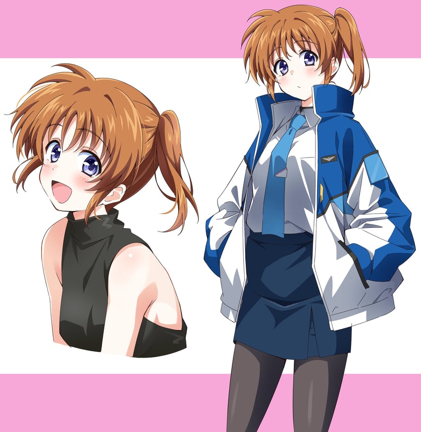 takamachi nanoha (lyrical nanoha and 1 more) drawn by yorousa_(yoroiusagi)