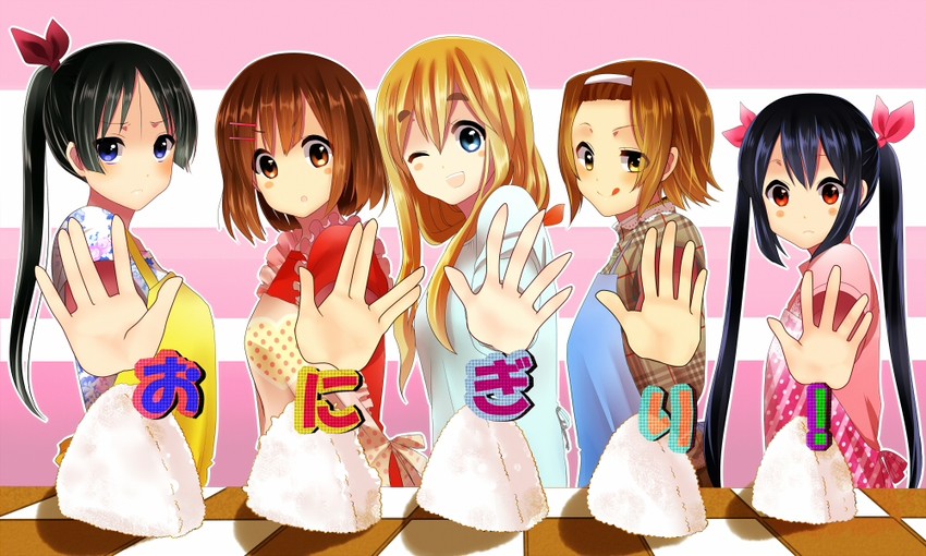 akiyama mio, nakano azusa, hirasawa yui, tainaka ritsu, and kotobuki tsumugi (k-on!) drawn by pisoka