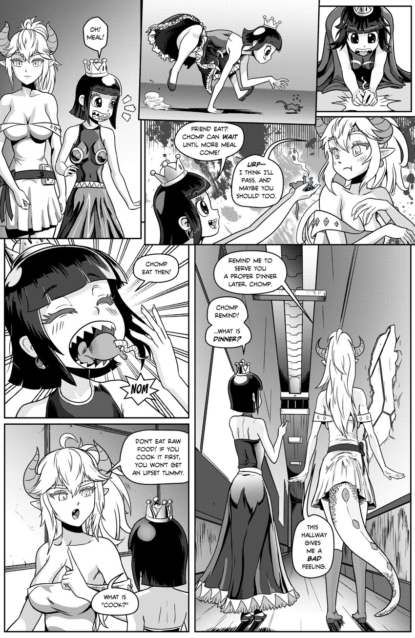 bowsette, princess chain chomp, and mouser (mario and 1 more) drawn by tony_kuusisto