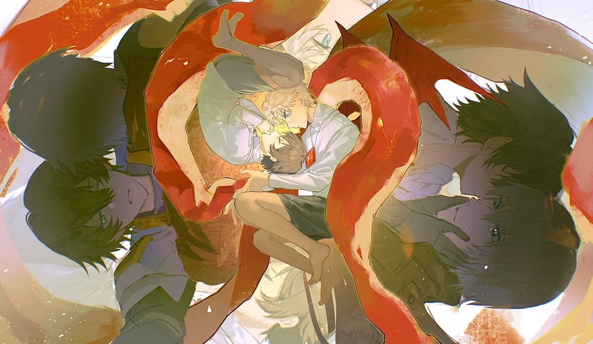 dante and lady (devil may cry 3 and 1 more) drawn by sanqie
