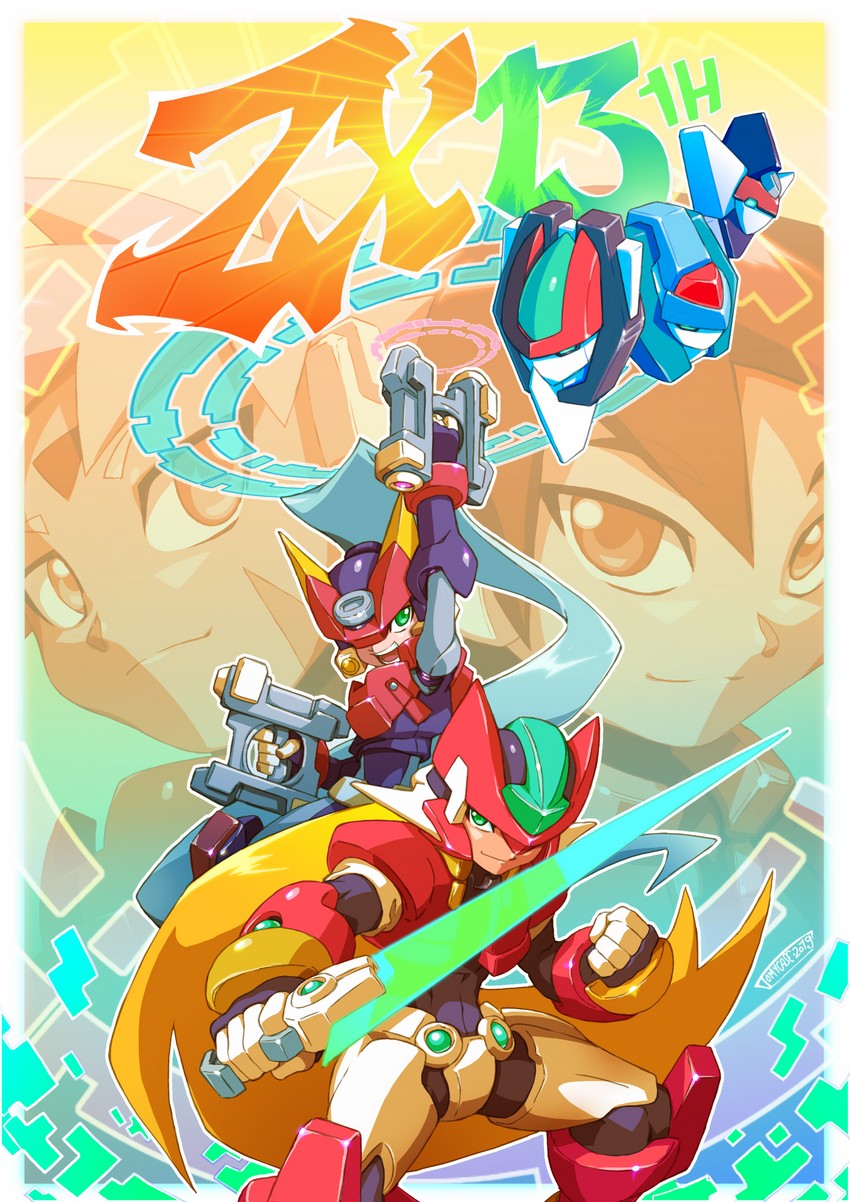 aile, ashe, vent, model x, model zx, and 3 more (mega man and 2 more) drawn by tomycase