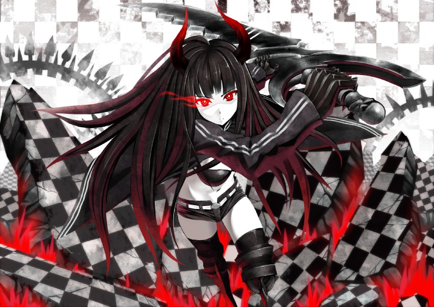 black gold saw (black rock shooter) drawn by izumi_sai