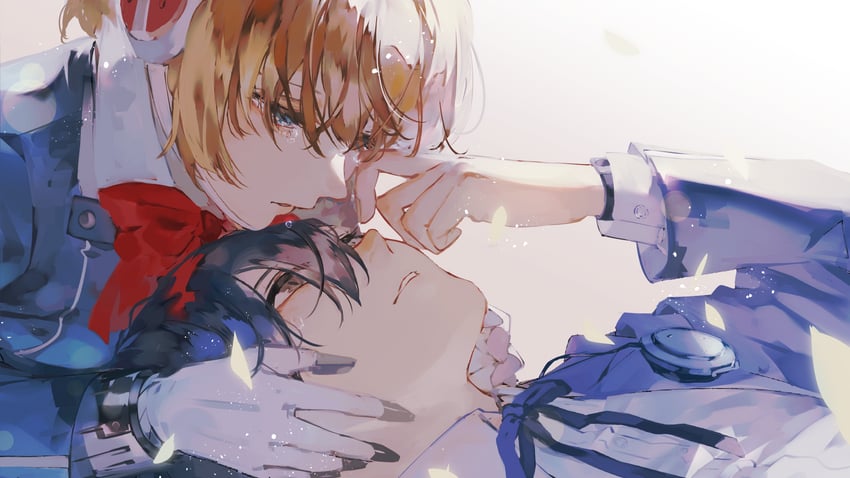 yuuki makoto and aigis (persona and 1 more) drawn by syokuuuuuuuuumura