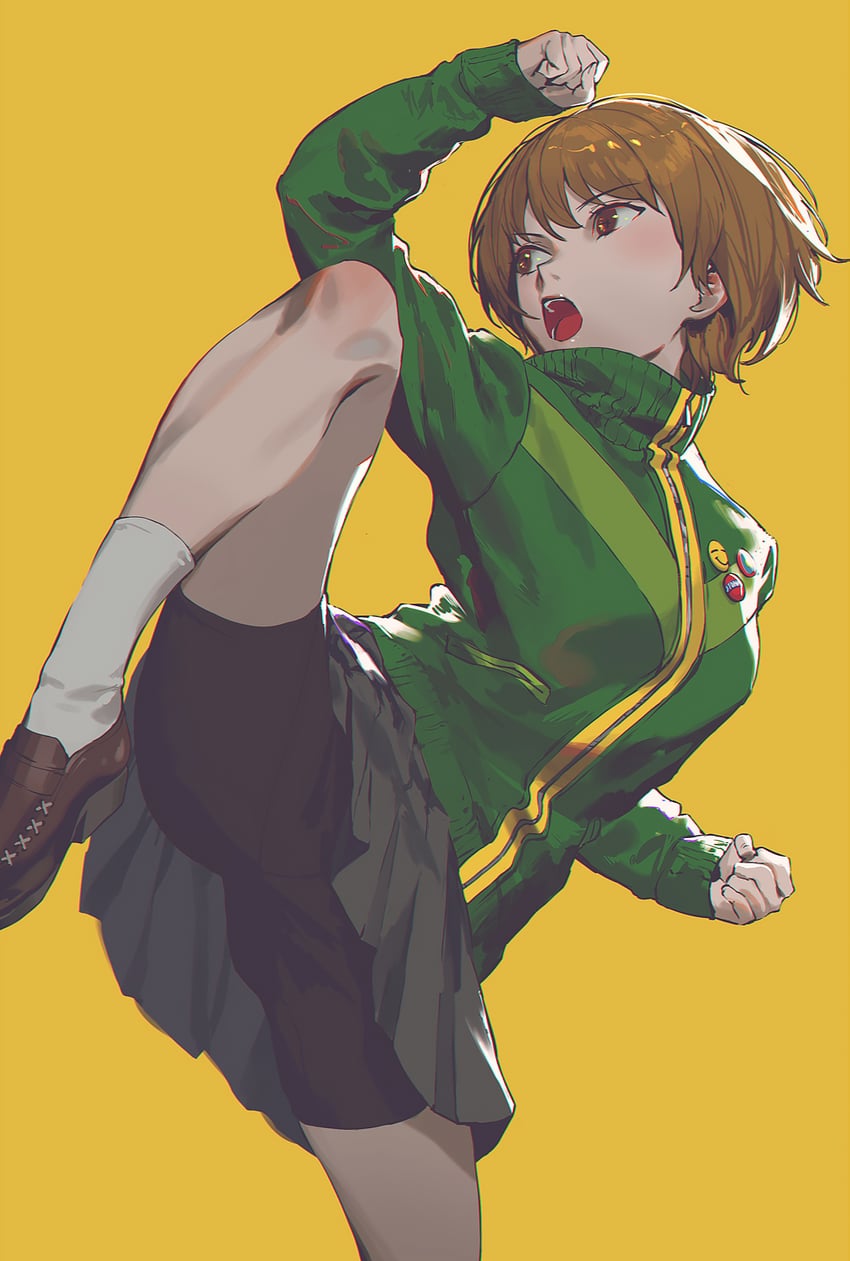 satonaka chie (persona and 1 more) drawn by fajyobore