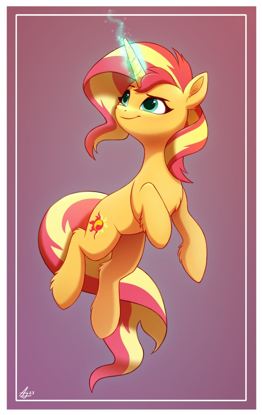 sunset shimmer (my little pony and 2 more) drawn by luminousdazzle