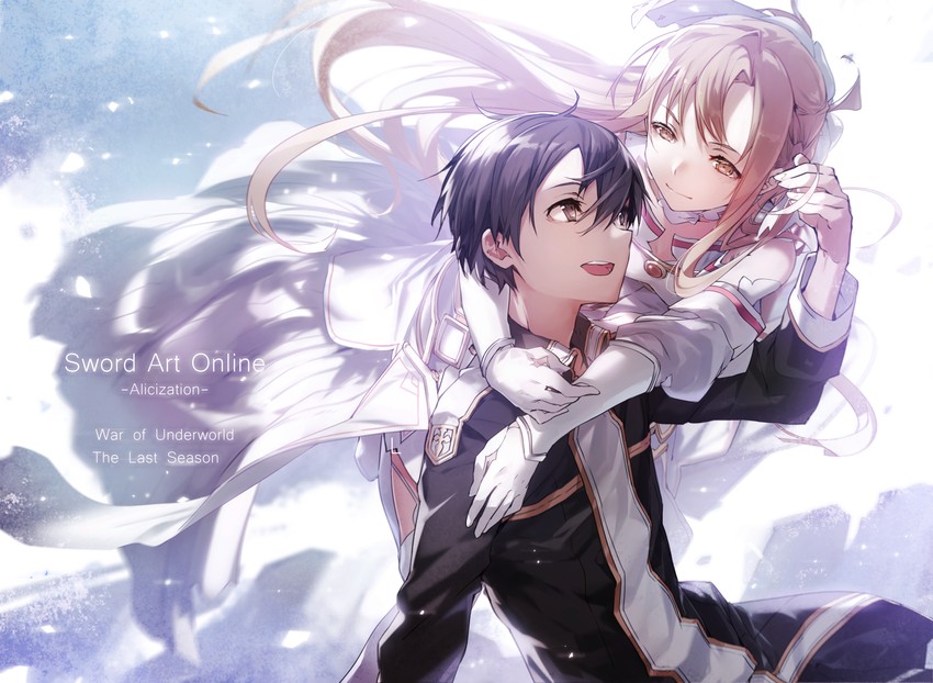 asuna and kirito (sword art online and 2 more) drawn by bunbun