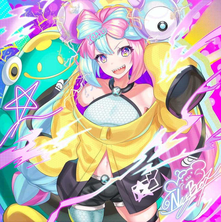 iono and bellibolt (pokemon and 1 more) drawn by nez-box