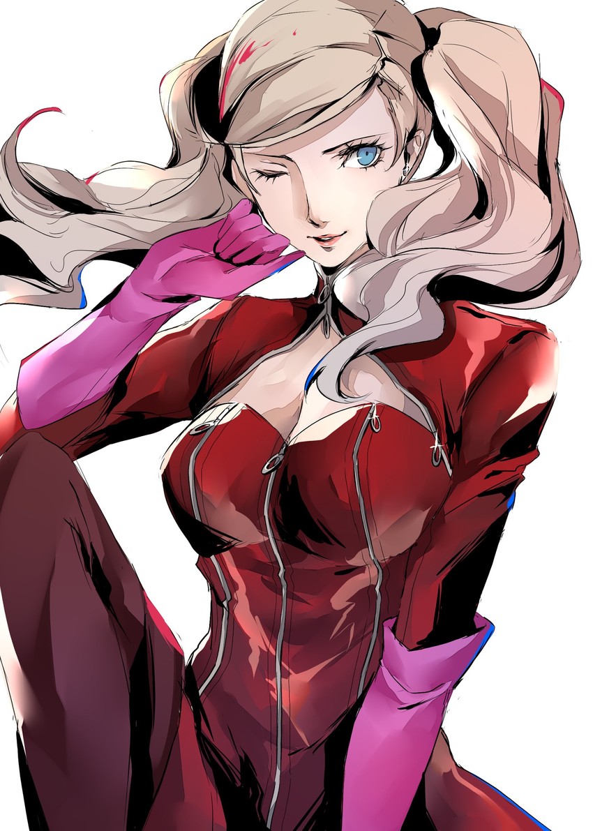 takamaki anne and panther (persona and 1 more) drawn by pertex_777