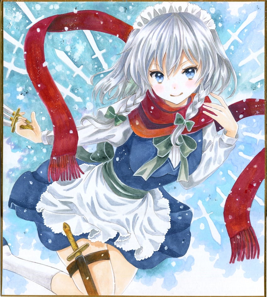 izayoi sakuya (touhou and 1 more) drawn by hajike_akira