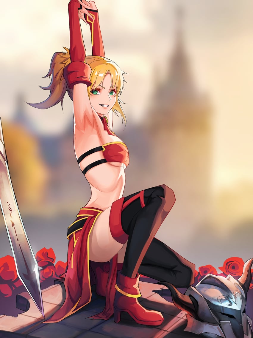 mordred (fate and 1 more) drawn by rasipan