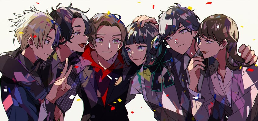 is, hiden aruto, horobi, jin, yaiba yua, and 1 more (kamen rider and 1 more) drawn by hito01