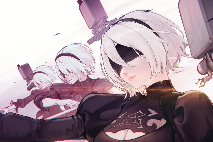 2b and pod (nier and 1 more) drawn by hatski.sin