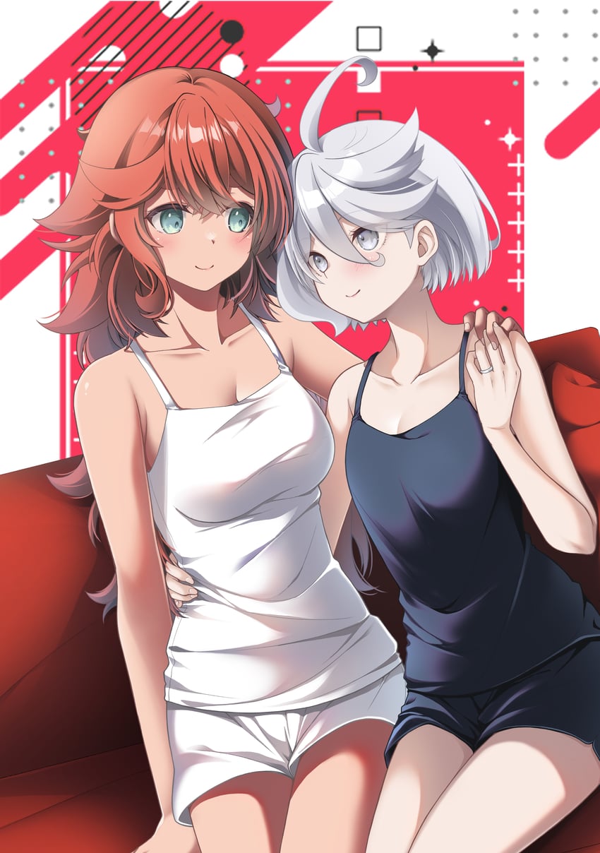 suletta mercury and miorine rembran (gundam and 1 more) drawn by kuma_x_kuma