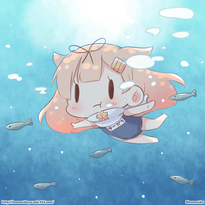 yuudachi and yuudachi kai ni (kantai collection) drawn by momoniku_(taretare-13)