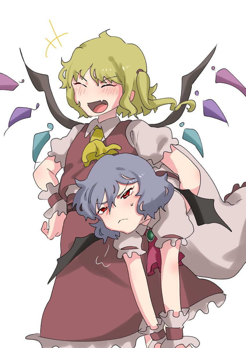 remilia scarlet and flandre scarlet (touhou) drawn by sobayu_to_tenpura