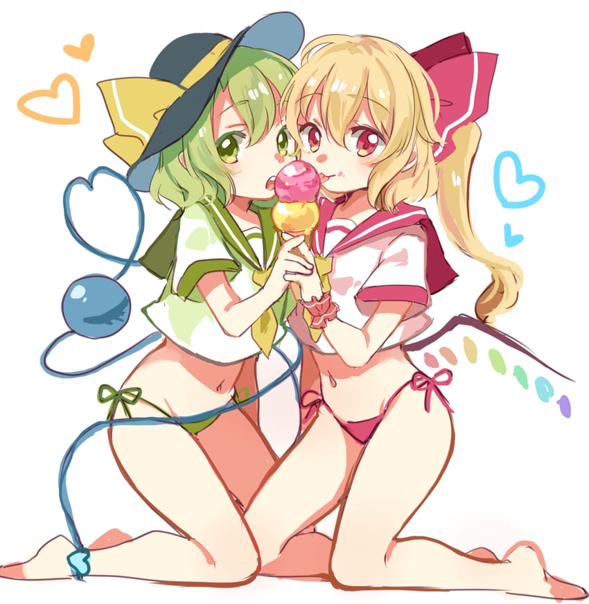 flandre scarlet and komeiji koishi (touhou) drawn by paragasu_(parags112)