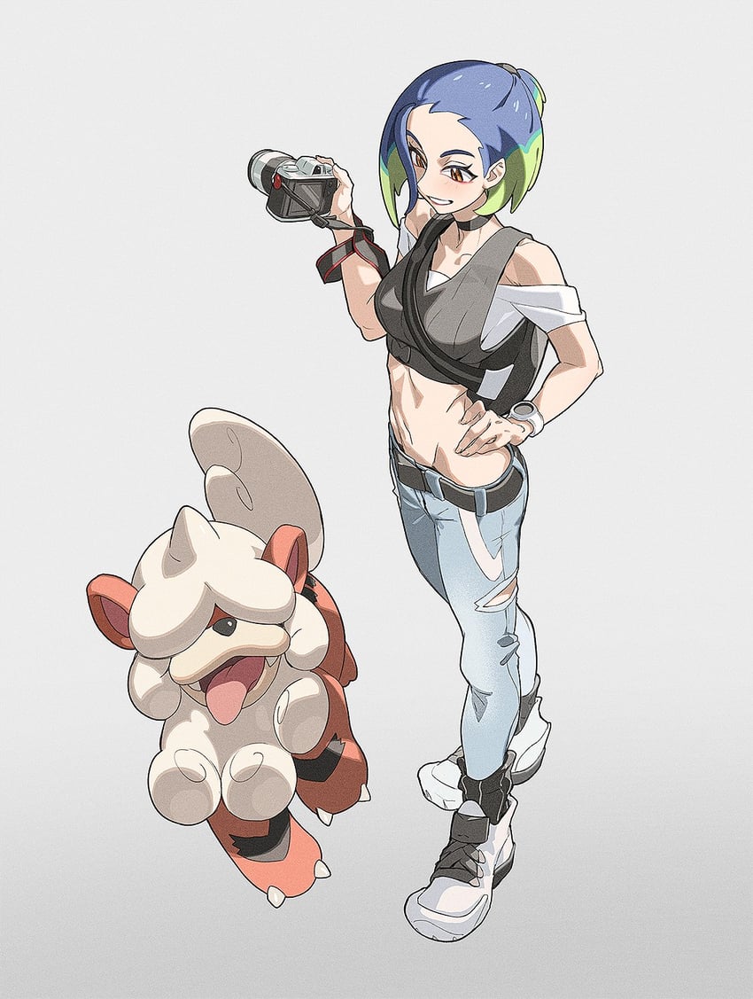 perrin and hisuian growlithe (pokemon and 1 more) drawn by daniel_deng
