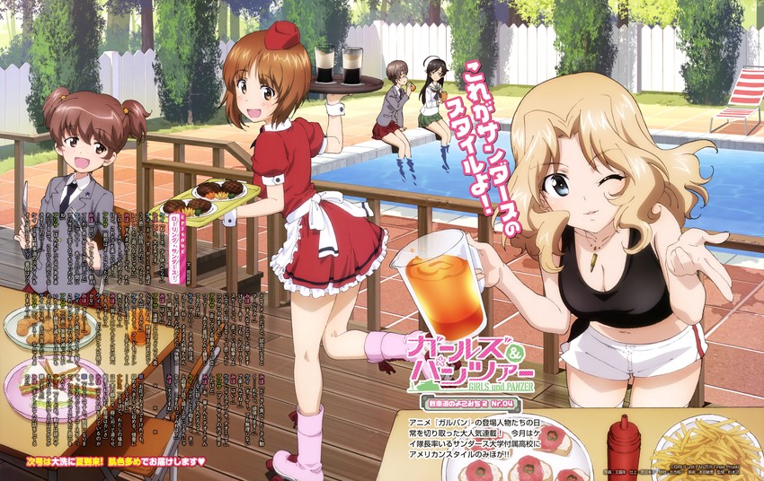 nishizumi miho, kay, isuzu hana, alisa, and naomi (girls und panzer and 1 more) drawn by cwind