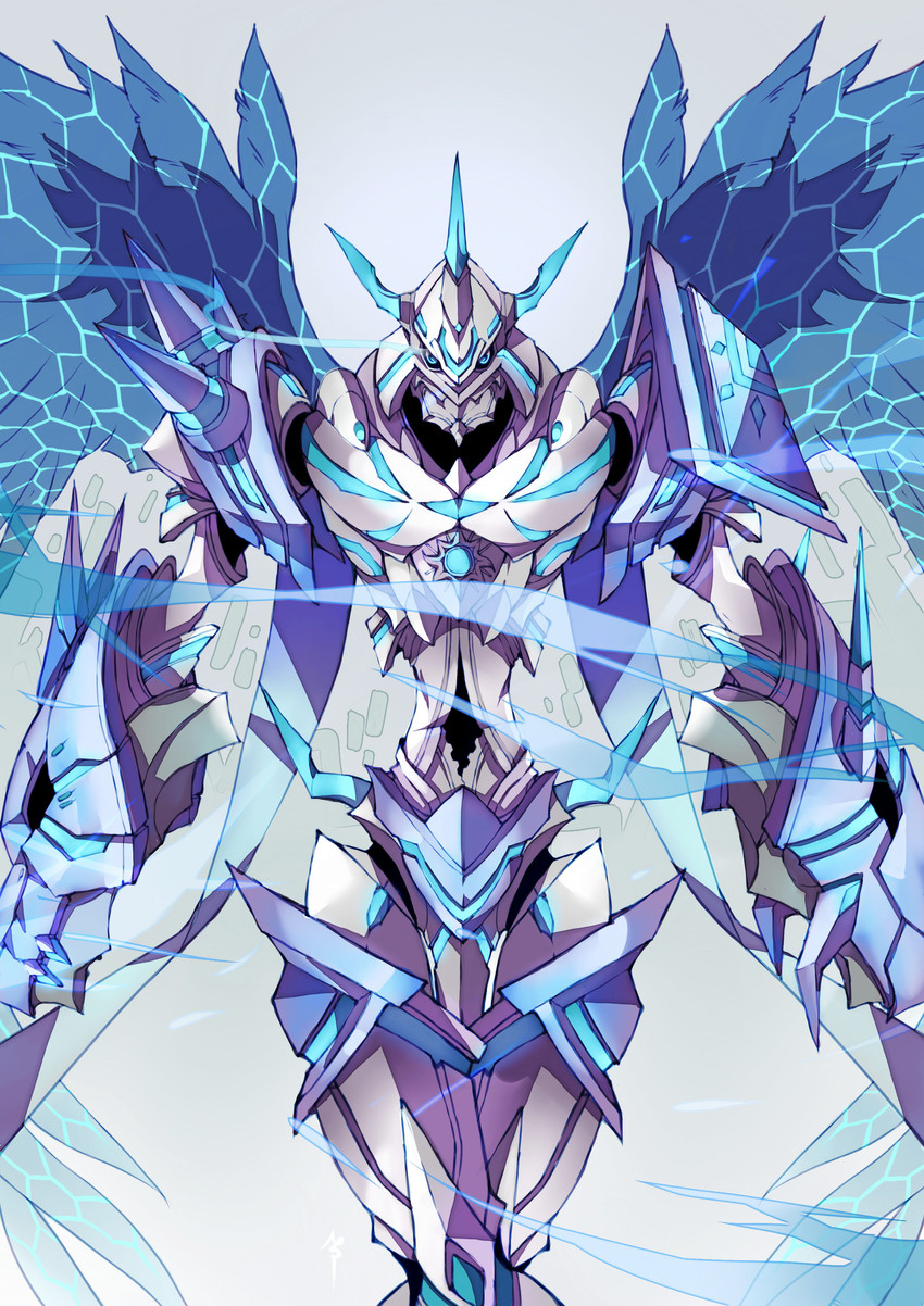 omegamon and omegamon merciful mode (digimon and 2 more) drawn by nateasora